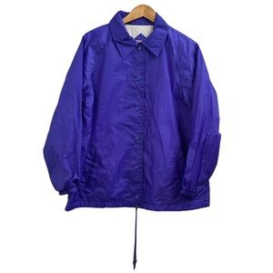 Vintage Current Seen 80s Jacket Snap Button Women's 18W Purple